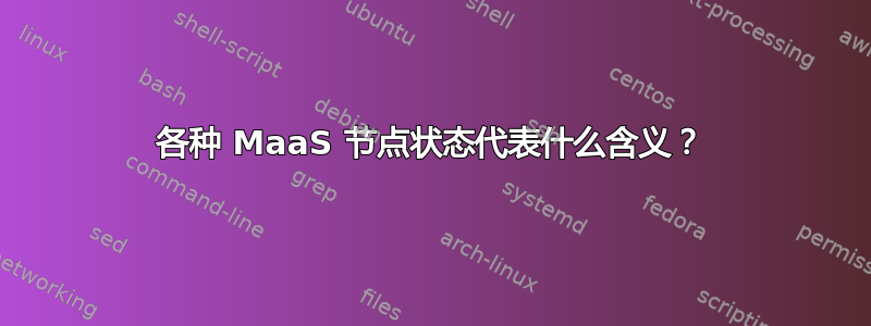 各种 MaaS 节点状态代表什么含义？