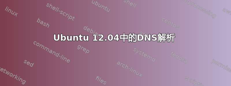 Ubuntu 12.04中的DNS解析