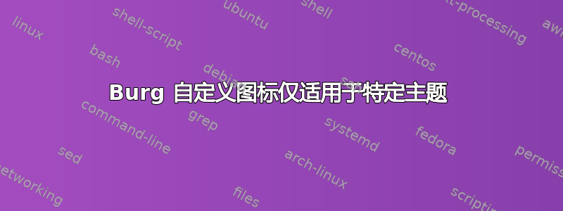 Burg 自定义图标仅适用于特定主题