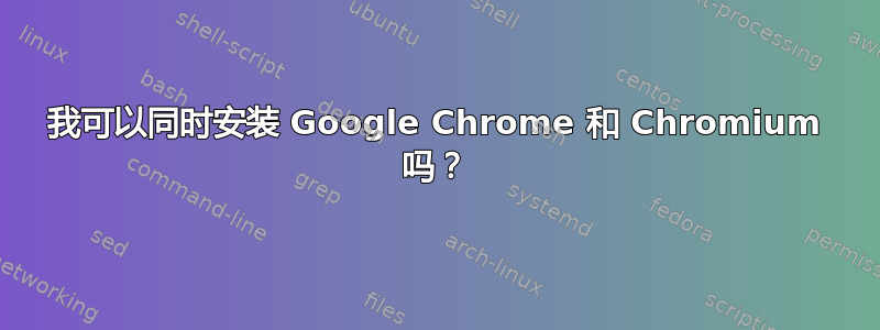 我可以同时安装 Google Chrome 和 Chromium 吗？