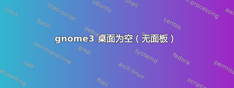 gnome3 桌面为空（无面板）