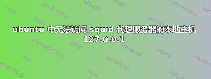 ubuntu 中无法访问 squid 代理服务器的本地主机 127.0.0.1