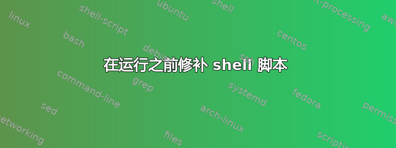 在运行之前修补 shell 脚本