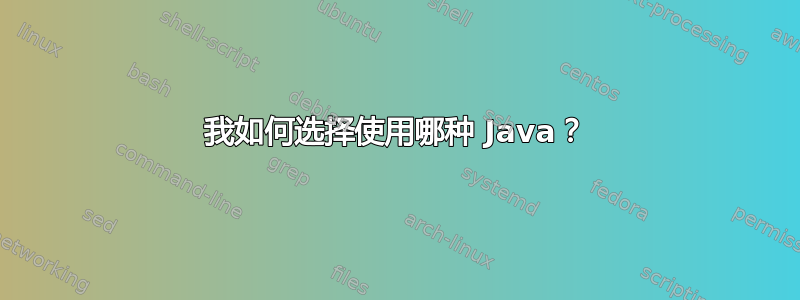 我如何选择使用哪种 Java？