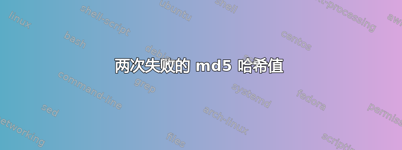 两次失败的 md5 哈希值