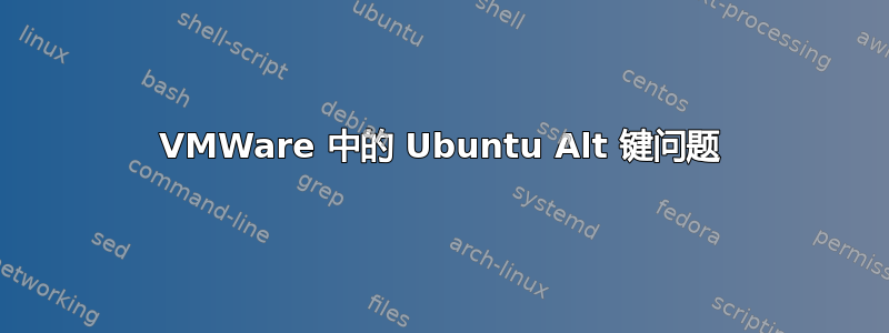 VMWare 中的 Ubuntu Alt 键问题