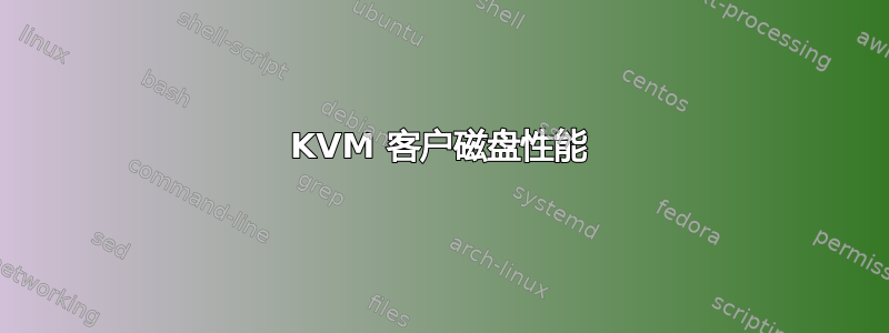 KVM 客户磁盘性能