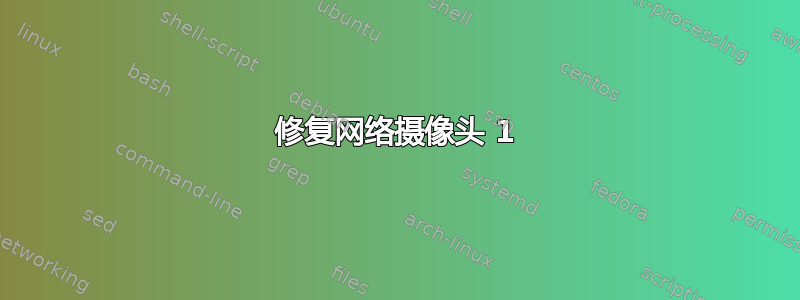 修复网络摄像头 1