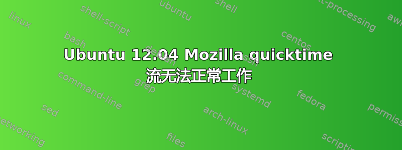 Ubuntu 12.04 Mozilla quicktime 流无法正常工作