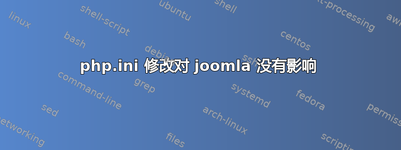 php.ini 修改对 joomla 没有影响