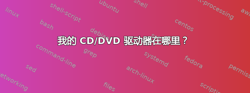 我的 CD/DVD 驱动器在哪里？