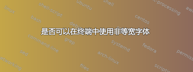 是否可以在终端中使用非等宽字体