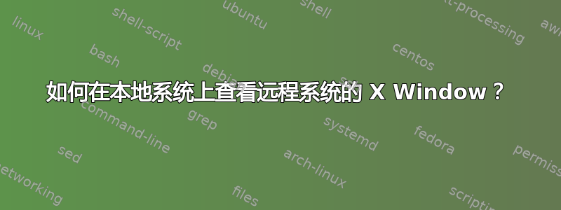 如何在本地系统上查看远程系统的 X Window？