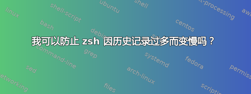 我可以防止 zsh 因历史记录过多而变慢吗？