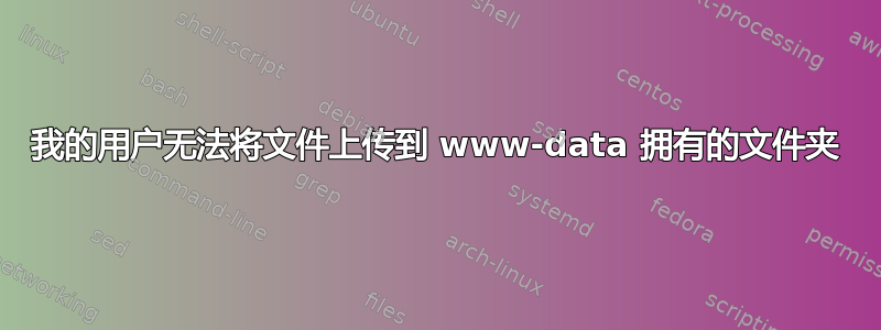 我的用户无法将文件上传到 www-data 拥有的文件夹