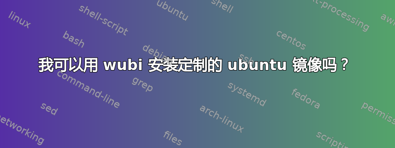 我可以用 wubi 安装定制的 ubuntu 镜像吗？