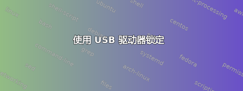 使用 USB 驱动器锁定 