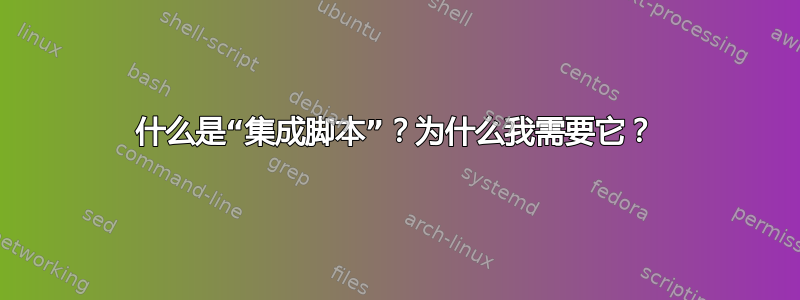 什么是“集成脚本”？为什么我需要它？