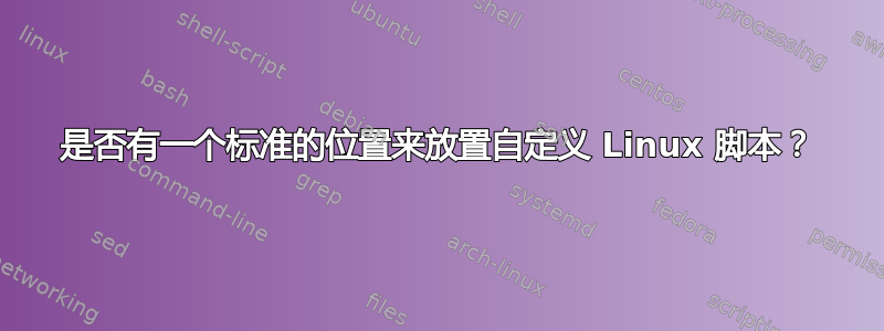 是否有一个标准的位置来放置自定义 Linux 脚本？