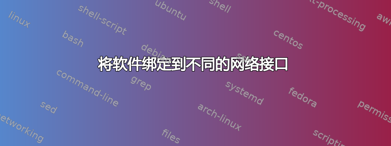 将软件绑定到不同的网络接口