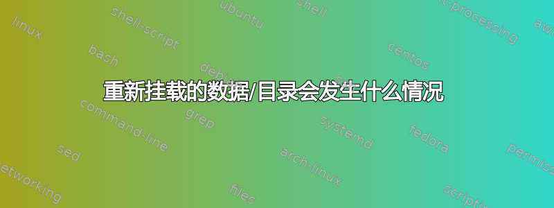 重新挂载的数据/目录会发生什么情况