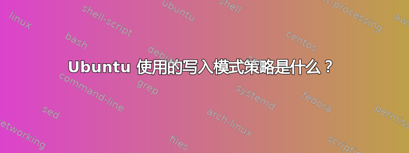 Ubuntu 使用的写入模式策略是什么？