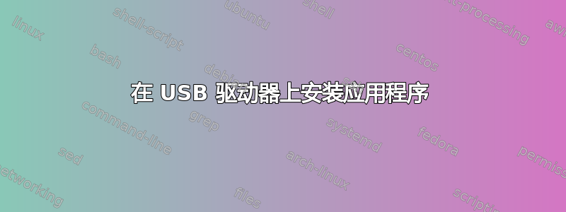 在 USB 驱动器上安装应用程序