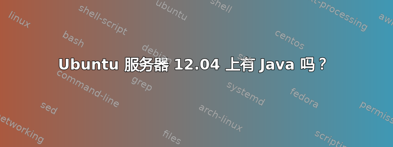 Ubuntu 服务器 12.04 上有 Java 吗？