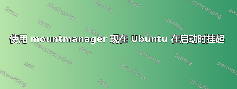 使用 mountmanager 现在 Ubuntu 在启动时挂起