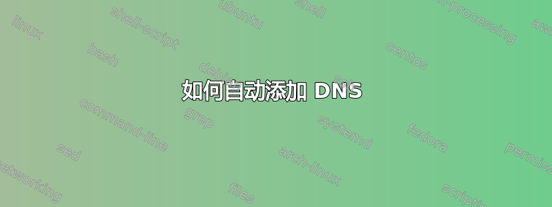 如何自动添加 DNS