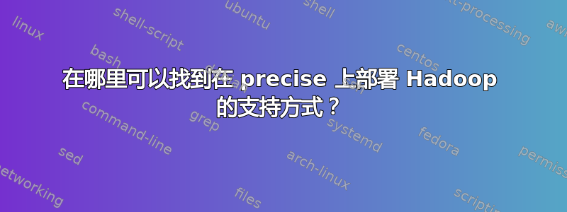 在哪里可以找到在 precise 上部署 Hadoop 的支持方式？