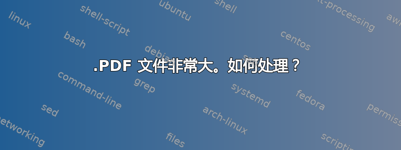 .PDF 文件非常大。如何处理？