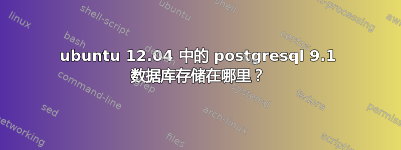 ubuntu 12.04 中的 postgresql 9.1 数据库存储在哪里？