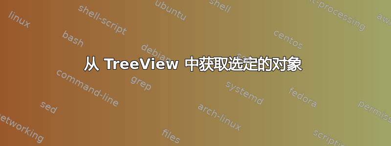 从 TreeView 中获取选定的对象