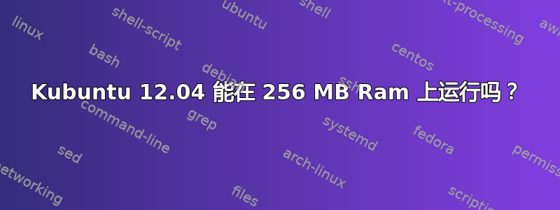 Kubuntu 12.04 能在 256 MB Ram 上运行吗？