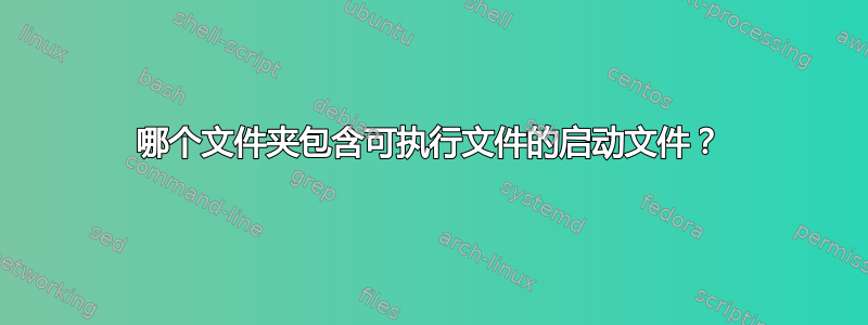 哪个文件夹包含可执行文件的启动文件？