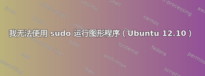 我无法使用 sudo 运行图形程序（Ubuntu 12.10）