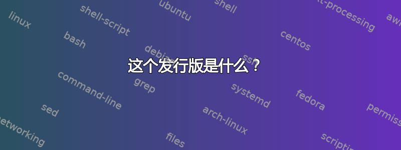 这个发行版是什么？ 