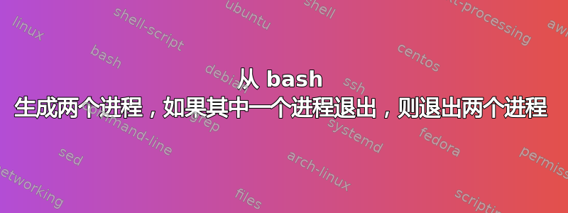 从 bash 生成两个进程，如果其中一个进程退出，则退出两个进程