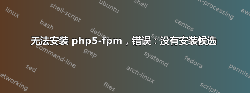 无法安装 php5-fpm，错误：没有安装候选