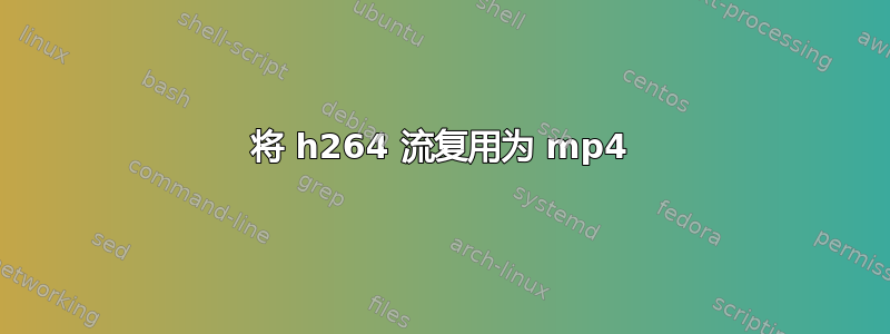 将 h264 流复用为 mp4