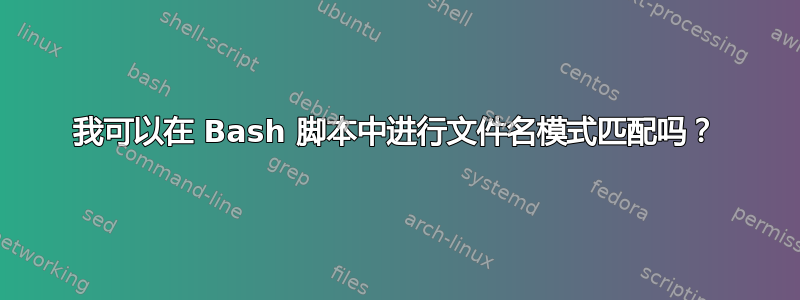 我可以在 Bash 脚本中进行文件名模式匹配吗？