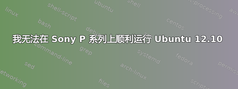 我无法在 Sony P 系列上顺利运行 Ubuntu 12.10