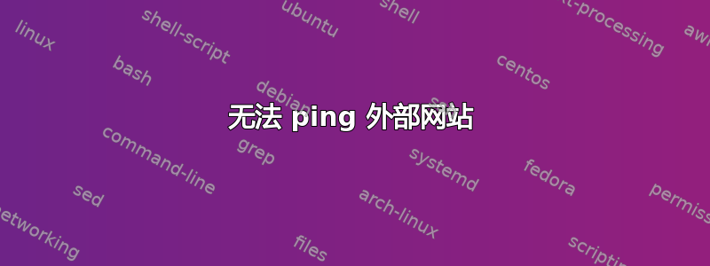 无法 ping 外部网站