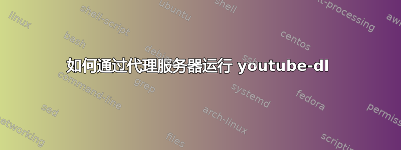 如何通过代理服务器运行 youtube-dl