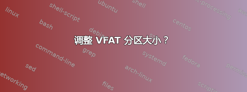 调整 VFAT 分区大小？