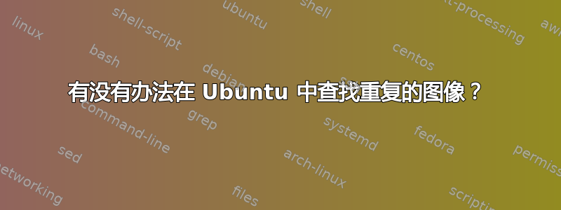 有没有办法在 Ubuntu 中查找重复的图像？