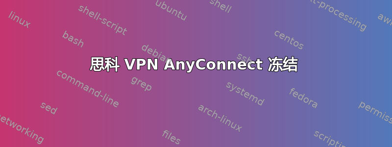 思科 VPN AnyConnect 冻结