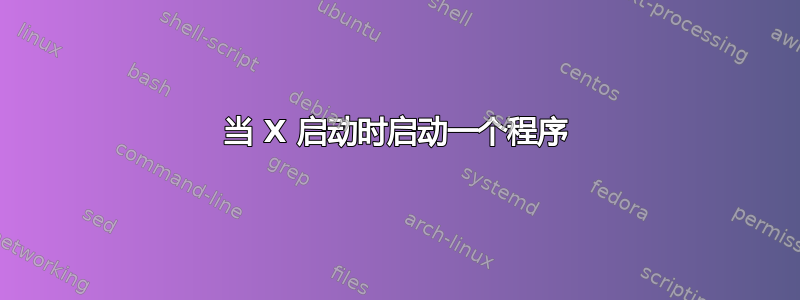 当 X 启动时启动一个程序