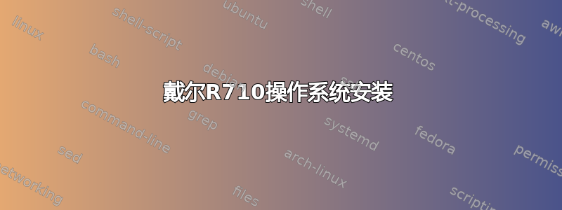 戴尔R710操作系统安装